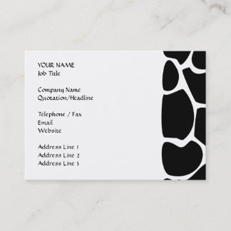 Carte De Visite Motif d'impression de girafe. Conception de poster