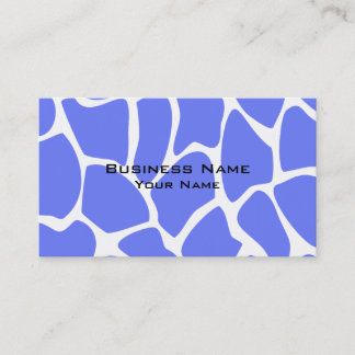 Carte De Visite Motif d'impression de girafe dans le bleu de