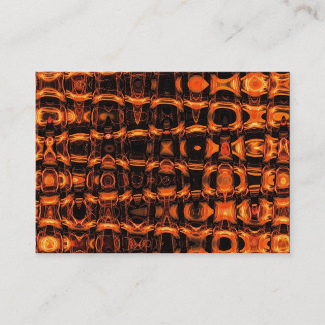 Carte De Visite Motif d'onde fractale de la flamme (Devant)
