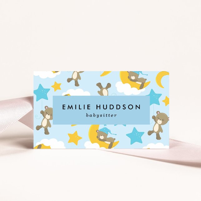 Carte De Visite Motif D'Ours, Babysitter, Garderie, Garde D'Enfant (Créateur téléchargé)