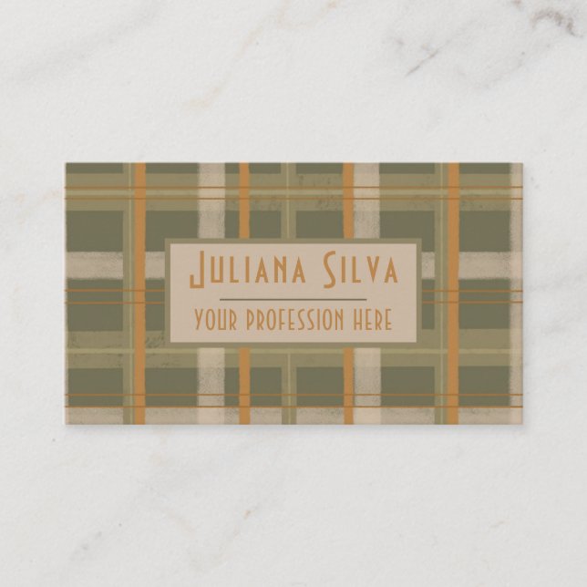 Carte De Visite Motif écossais celte de Tartan (Devant)