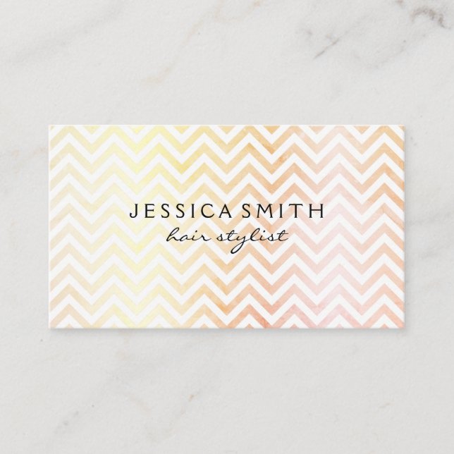 Carte De Visite Motif élégant Chevron (Devant)