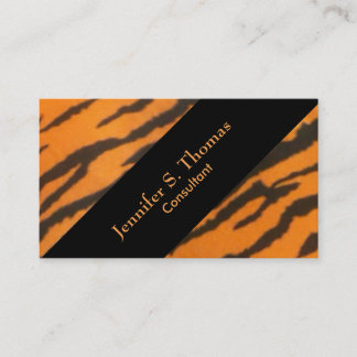 Carte De Visite Motif élégant incliné de tigre
