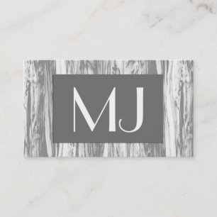 Carte De Visite Motif en bois - gris / gris et blanc