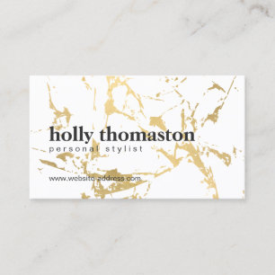 Carte De Visite Motif en marbre doré tendance