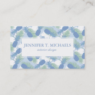 Carte De Visite Motif en pastel tropical d'ananas