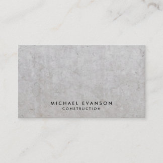 Carte De Visite Motif en pierre de marbre gris Construction simple