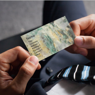 Carte De Visite Motif en pierre minérale marine verte