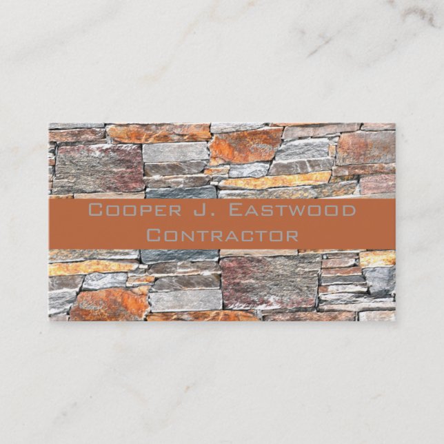 Carte De Visite Motif en pierre naturelle de Flagstone (Devant)
