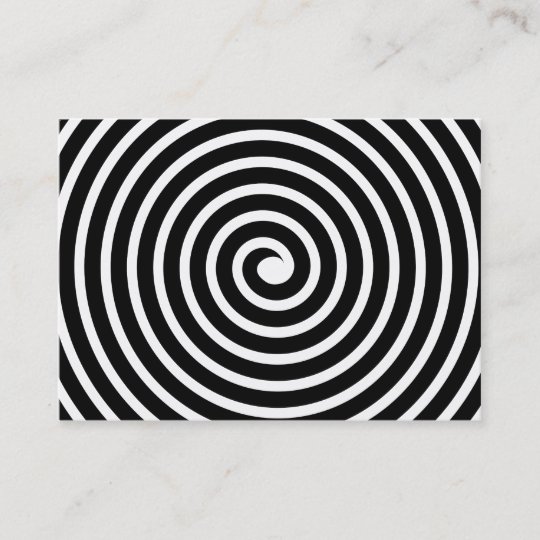 Carte De Visite Motif En Spirale Noir Et Blanc Zazzle Fr