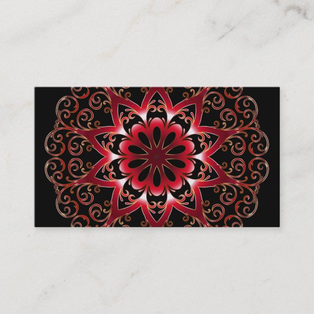 Carte De Visite Motif ethnique Elegant Mandala Spa et beauté (Devant)