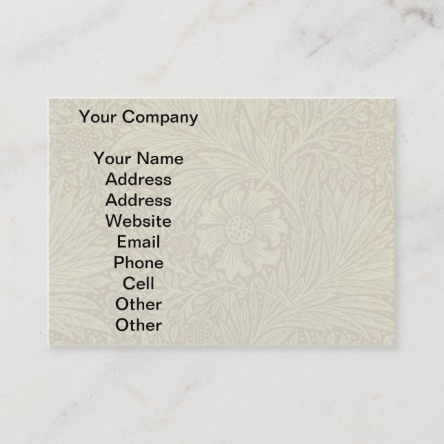 Carte De Visite Motif Fleur Antique Marigold de William Morris (Devant)