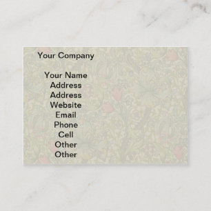 Carte De Visite Motif floral antique Lily dorée de William Morris