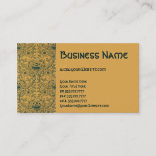 Carte De Visite Motif floral antique victorien William Morris