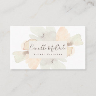 Carte De Visite Motif floral aquarelle peint à la main, féminin Bu