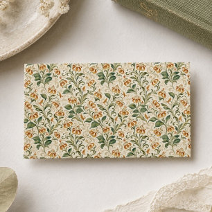 Carte De Visite Motif floral élégant de lys orange vintage