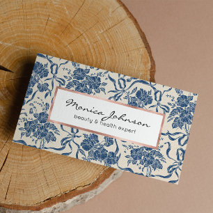 Carte De Visite Motif floral en ivoire vintage moderne chic de