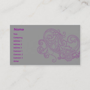 Carte De Visite Motif floral rose - affaires