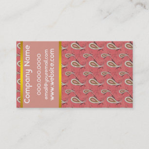 Carte De Visite Motif Foxglove Petal Paisley