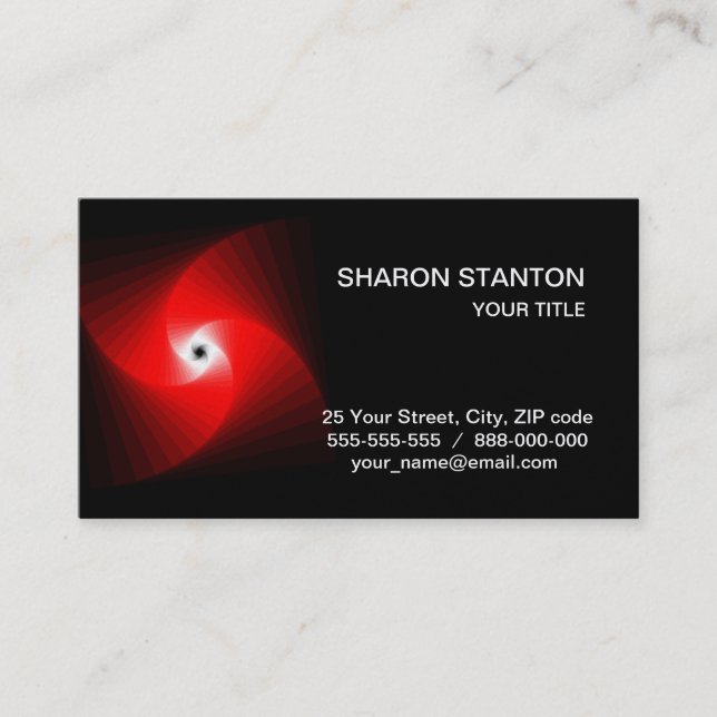 Carte De Visite Motif fractal spiral (Devant)