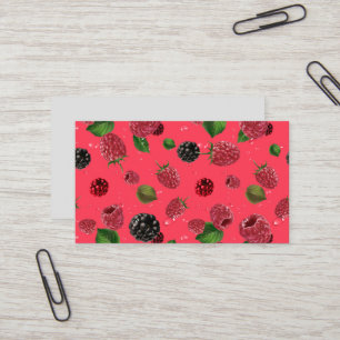 Carte De Visite Motif framboise