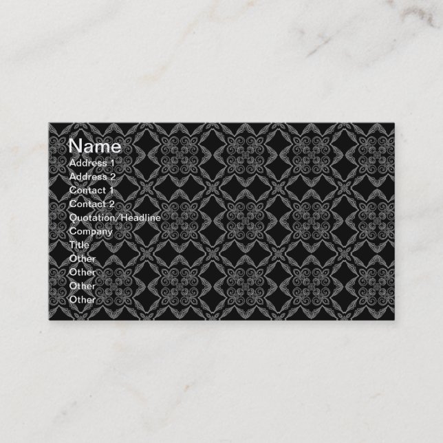 Carte de visite Motif géométrique (Devant)
