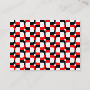 Carte De Visite Motif géométrique 020614 - Rouge et noir