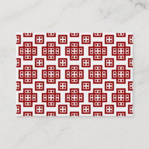 Carte De Visite Motif géométrique 030614 - Rouge rubis