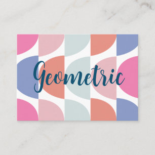 Carte De Visite Motif géométrique abstrait demi-cercle coloré géom