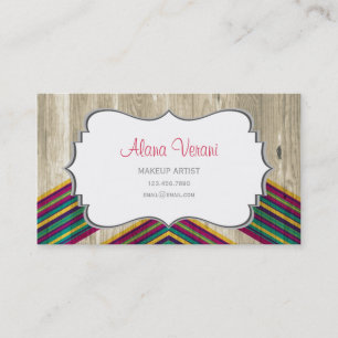 Carte De Visite Motif géométrique Abstrait moderne sur bois