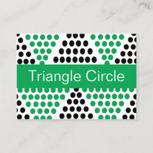 Carte De Visite Motif géométrique circulaire du triangle vert noir