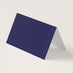 Carte De Visite Motif géométrique islamique bleu foncé