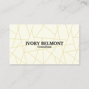 Carte De Visite Motif géométrique jaune simple moderne
