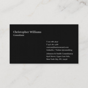 Carte De Visite Motif géométrique noir professionnel personnalisé