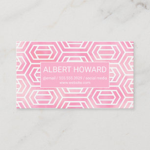 Carte De Visite Motif géométrique   Texture aquarelle