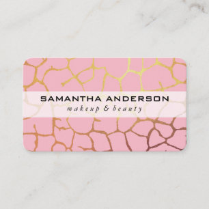 Carte De Visite Motif Gold Chic contemporain rose