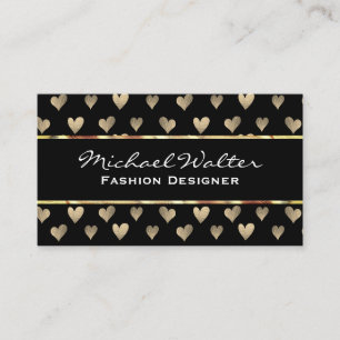 Carte De Visite Motif Gold Heart