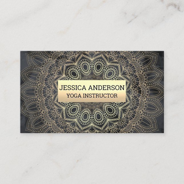 Carte De Visite Motif Gold Mandala (Devant)