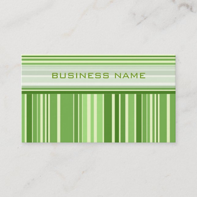 Carte De Visite Motif Green Retro Stripes (Devant)
