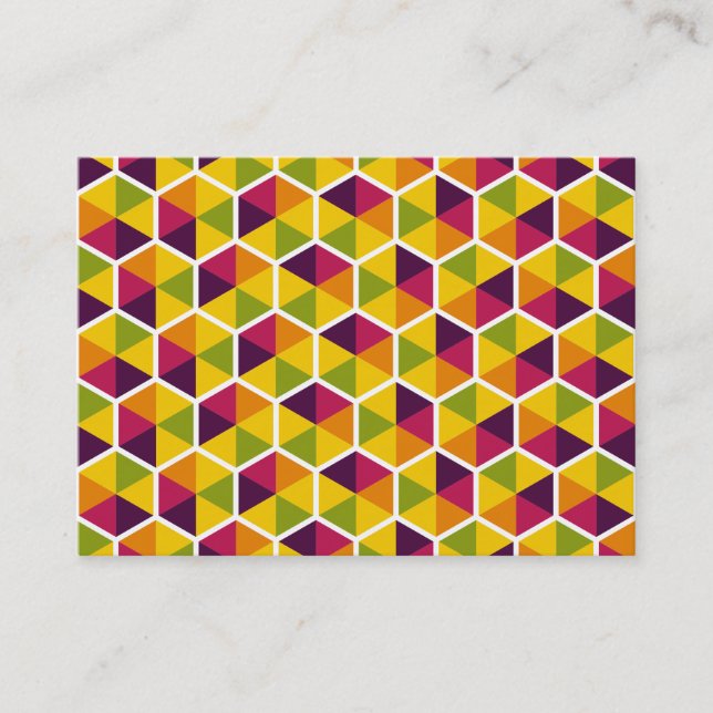 Carte De Visite Motif Hexagon 01 (Devant)