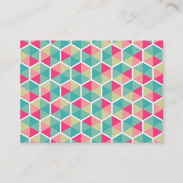 Carte De Visite Motif Hexagon 02 (Devant)