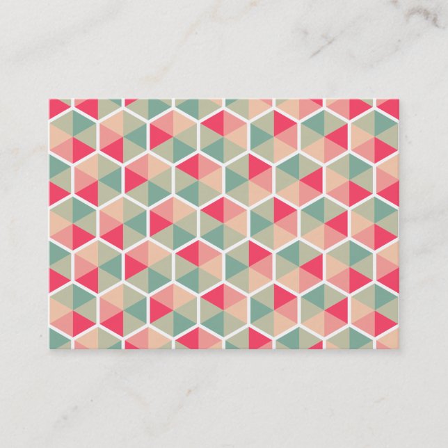 Carte De Visite Motif Hexagon 04 (Devant)
