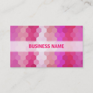 Carte De Visite Motif Hexagon rose rétro