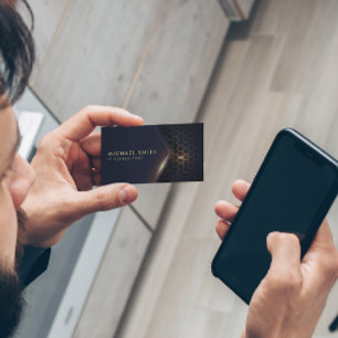 Carte de visite Motif Hexagonal de haute technolog