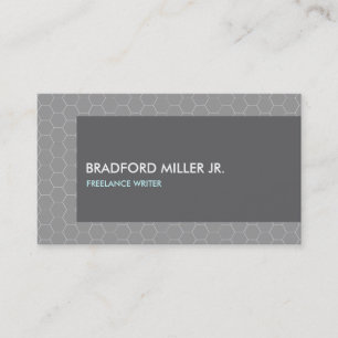 CARTE DE VISITE MOTIF HONEYCOMB GRAY