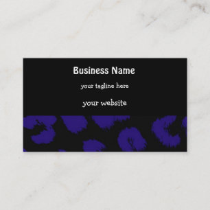 Carte De Visite Motif léopard violet et noir