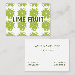 Carte De Visite Motif Lime vert Fruit Lime