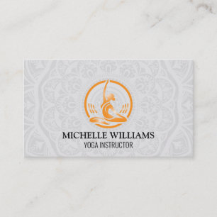 Carte De Visite Motif Mandala   Studio de Yoga   Santé