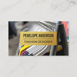 Carte De Visite Motif métal or   Hanging Clothing Rack