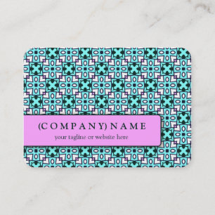 Carte De Visite Motif moderne bleu de feuille